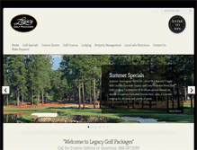 Tablet Screenshot of legacygolfpackage.com